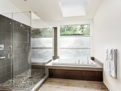 Luxury Shower with Glass Enclosure